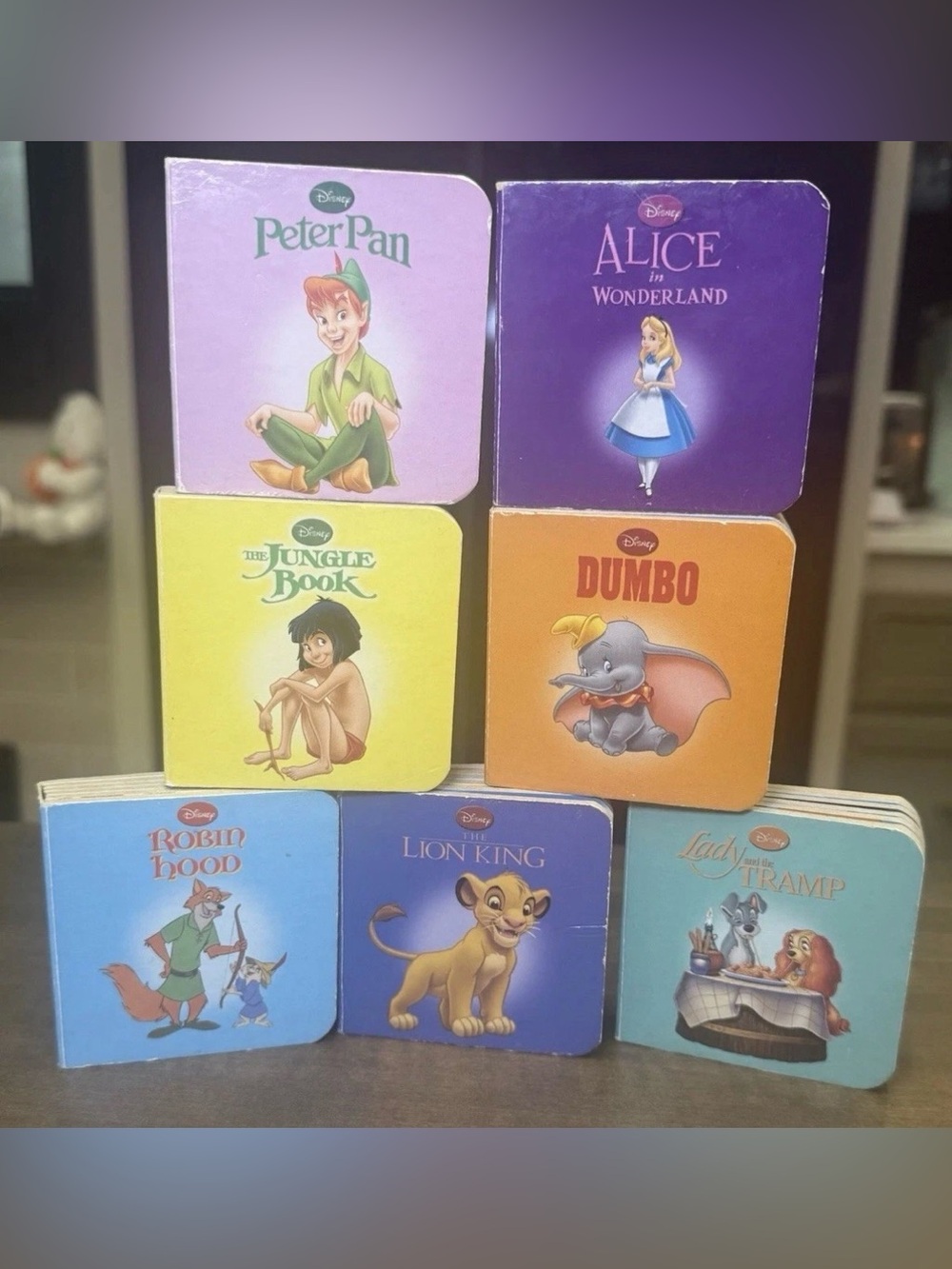 Lot Of 8 Little Board Books for Children Dumbo Peter Pan Robinhood Jungle Book
